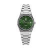 Inspired by the jewel in the palette of nature's wonders, Emerald symbolizes renewal, prosperity and hope. Discover the sheer elegance of our Makydo automatic unisex watch, featuring a rich emerald green color.The brilliant, highly transparent sapphire crystal with anti-reflective coating expose the sophisticated silver baton hands with BGW9 Lume. The flawless symmetry of the 316L Stainless Steel integrated bracelet complimented with a 9mm of slim case powered by a sturdy Japan Miyota 9015 movement.